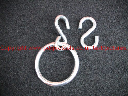 "O" Ring + Heavy Duty S-Hooks.